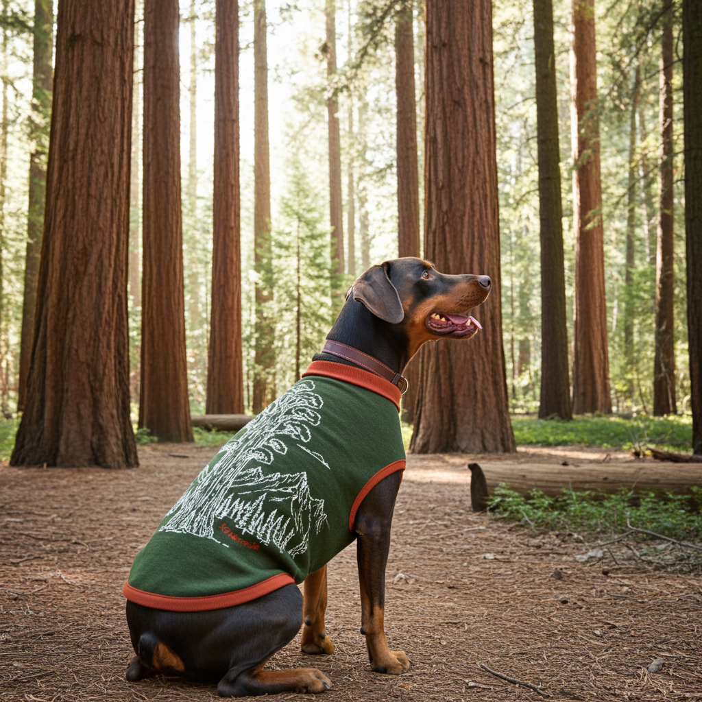 The Giant Grove Knit: A Sequoia-Inspired Dog Sweater for Camping